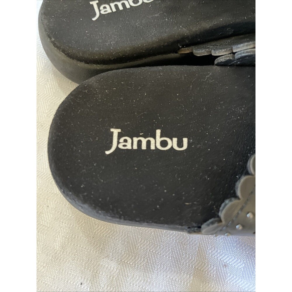 Jambu Odysseus Black Leather Sandals Womens 9.5 NWOT Adjustable Straps Slip On - Picture 8 of 8